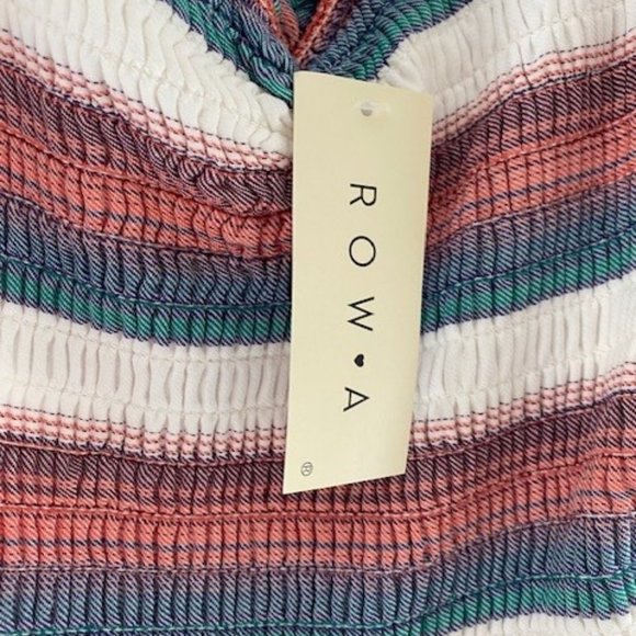 NWT, ROWA smocked top stripe maxi/midi dress - Picture 3 of 4